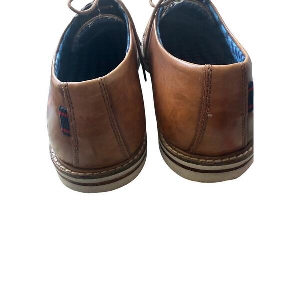 Ben Sherman Men’s Brown Leather Lace Up Loafers size 42 US size 9